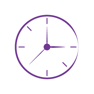 Flexible opening hours early morning, evenings and weekends icon